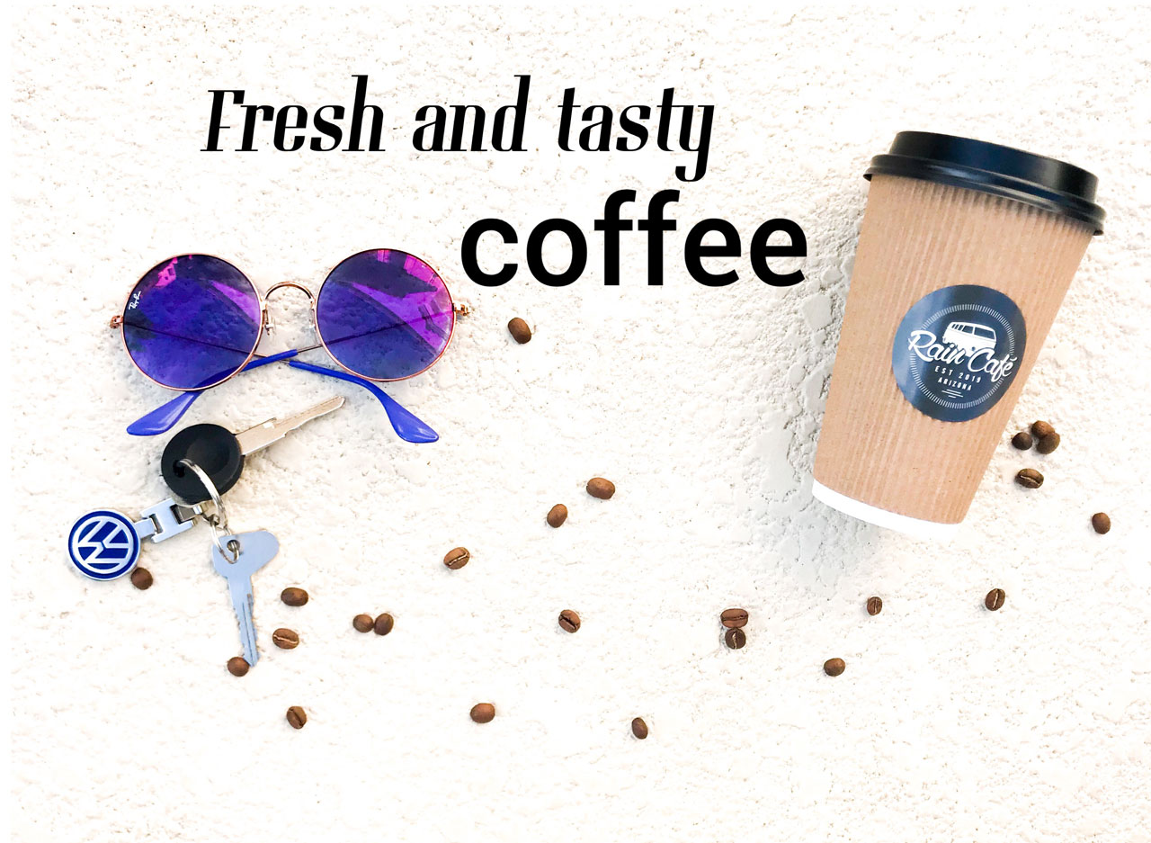tasty coffee at rain cafe